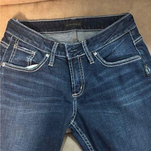 Silver Jeans Women's Deep Blue Boyfriend Jeans